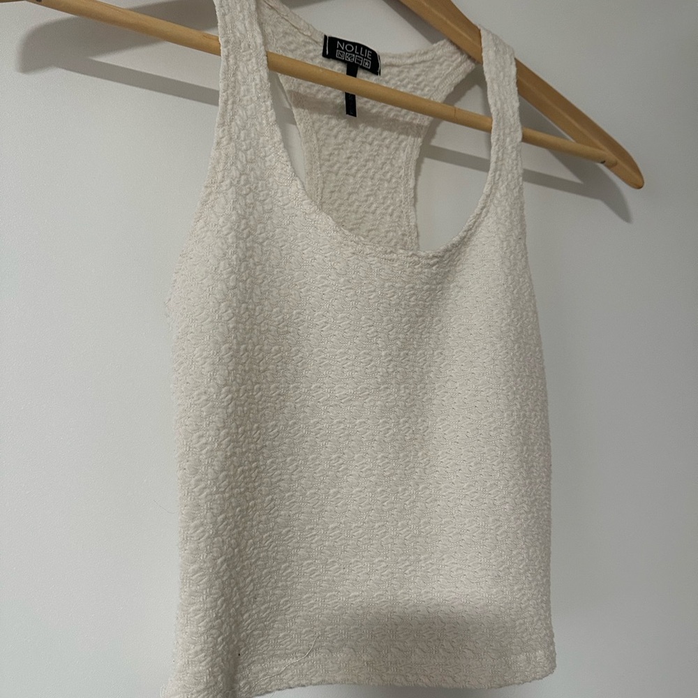 Nollie Women's Cream Textured Tank Top